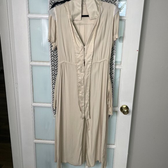 WeWoreWhat | Camp Collar Shirt Dress in Creme Brulee - Picture 3 of 7